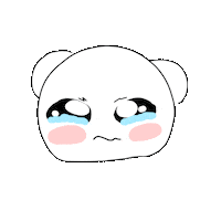 KimSoa animation cartoon crying bear Sticker