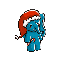 Christmas Elephant Sticker by Dramblys
