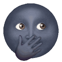 Confused Moon Sticker