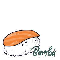 BambuSushibarLeon summer fire bar comida Sticker