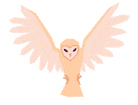 Flying Barn Owl Sticker