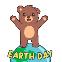 Teddy Bear Earth Sticker by BEARISH