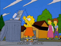 dumping lisa simpson GIF