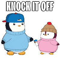 Knock It Off Sticker by Pudgy Penguins