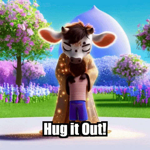 Kindness Hug It Out GIF by Moosiahzen