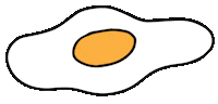 Fried Egg Food Sticker by Georgia Perry