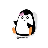 deecomics love sad baby penguin GIF