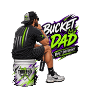 Bucketdad Sticker by Three60 Softball