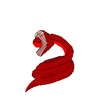 Pipeortuna red snake piera pipeortuna Sticker