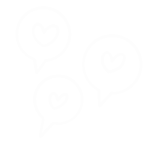 White Lines Hearts Sticker