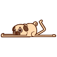 Hanging Out April Fools Sticker by Puglie Pug
