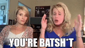 Mock And Daisy Youre Crazy GIF by Chicks on the Right