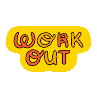 Workout Ejercicio Legday Armday Pierna Brazo Desireilustraciones Amarillo Yellow Naranja Orange Sticker