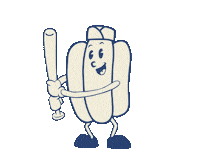 Baseball Hotdog Sticker by El Chunky