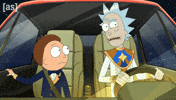 Driving Rick And Morty GIF by Adult Swim