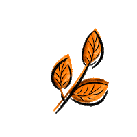 Otoño Anaranjado Sticker