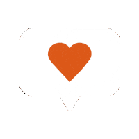 Heart Orange Sticker by dkore