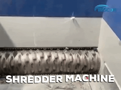 wisconwu giphygifmaker recycling shredder crusher GIF