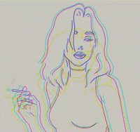 Girl Smoking GIF