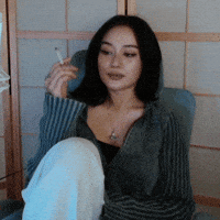 Cute Girl Smoking GIF