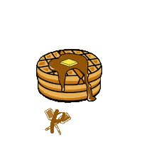 breakfast waffles Sticker by CEO Pam of Pamcakes' Pancakes
