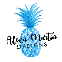 AlexaMartinDesigns pineapple watercolor alexa amd Sticker