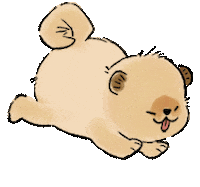Happy Chow Chow Sticker by Sticky Brain Studios