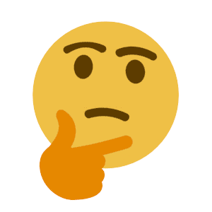 Digital art gif. The thinking emoji with a finger gun to the chin is 3D rendered and we see all angles of the emoji, front, back, spinning left and right, upside down, multiplied, and zoomed in. They are in extremely deep thought.