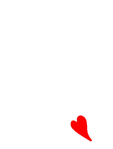 Sticker gif. Illustrated red heart blooms up, with three more smaller hearts above it, and then each one pops and disappears.