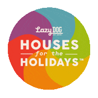 Decorating Gingerbread House Sticker by Lazy Dog Restaurant & Bar