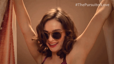 Lily James Laugh GIF by Amazon Prime Video