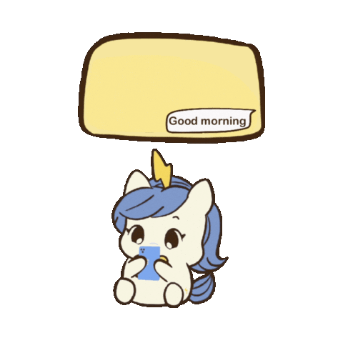 Good Morning Bu Sticker by Brave Unicorn