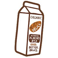 NuttyBruce bruce mlk almond milk nuttybruce Sticker