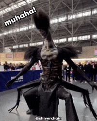 shiverchain laugh horror laughing weird GIF