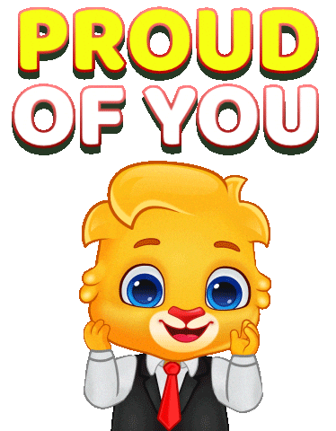 Proud Well Done Sticker by Lucas and Friends by RV AppStudios