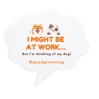 GoodGrooming thinking working might goodgrooming Sticker