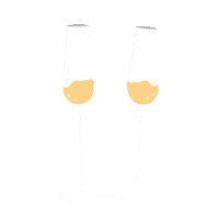 margotbelfast wine champagne glass toast Sticker