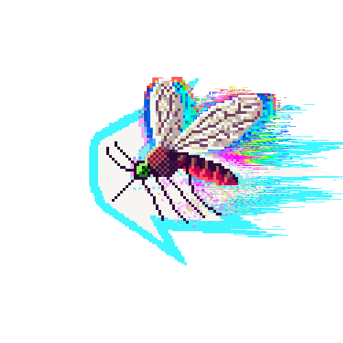 Pixel Fly Sticker