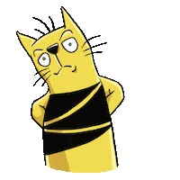 freise cat hello new attention Sticker