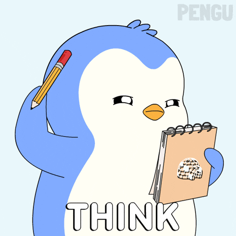 Penguin Think GIF by Pudgy Penguins