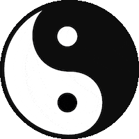 Yin Yang Doodle Sticker by Carla Lomonaco