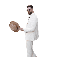 bradfordcoffman photo hat hey there white suit Sticker