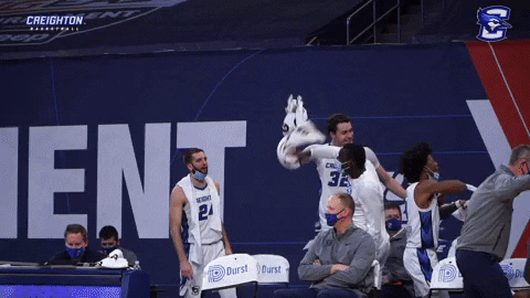 Bench Mob GIF by Creighton University Athletics