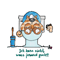 Cat Toilet Sticker by Moepsel