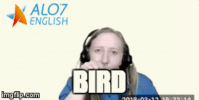 bird total physical response GIF by ALO7.com