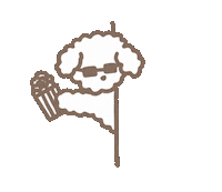 Dog Popcorn Sticker
