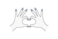 VarnishLane heart hands varnish lane a new lane to love Sticker