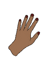 Red Nails Hand Sticker by gitti