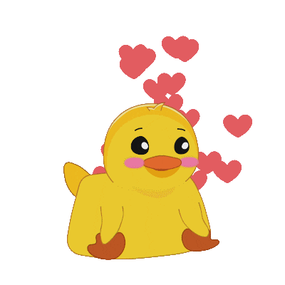 Rubber Duck Love Sticker by MeetDuckey