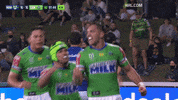 Celebration Nrl GIF by Canberra Raiders